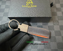 Load image into Gallery viewer, Premium Alcantara and Nappa Leather Key Fob Cover Case Keychain Pack For Lamborghini Urus Custom Made Exclusive Edition
