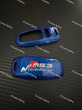 Load image into Gallery viewer, Premium Genuine Fiber Key Fob Cover For New 8Y RS3 Custom Made Exclusive Gift
