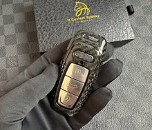 Load image into Gallery viewer, Genuine Carbon Fiber Key Fob Cover Keyring Pack For Audi S3 RS3 GY Model 2021-2023 Exclusive Gift
