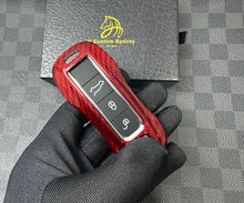 Load image into Gallery viewer, Luxury Red Carbon Fiber Key Shell Fit For Porsche Car Key Fob Exclusive Edition
