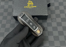 Load image into Gallery viewer, Luxury Carbon Fiber Key Case Cover Premium Protective Shell Compatible with Porsche Car Key Fob 911 Panamera Cayenne Taycan
