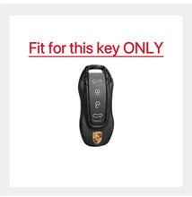 Load image into Gallery viewer, Luxury Carbon Fiber Key Case｜Premium Protective Cover Compatible with Porsche Macan EV Key Fob Exclusive Edition
