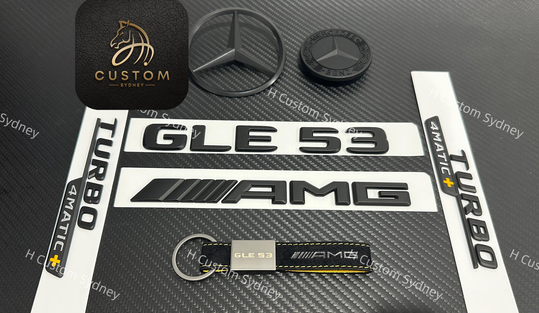 Edition One GLE53 Matte Black Badges Emblems Package For Mercedes GLE53 V167 Wagon C167 Coupe Exclusive Edition