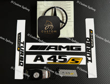 Load image into Gallery viewer, A45S Gloss Black Full Badges Emblems Package For Mercedes A45S W177 Exclusive Pack
