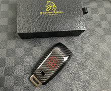 Load image into Gallery viewer, Brabus Style Premium Genuine Carbon Fiber Key Cover Case FOB For Mercedes AMG Model A45s CLA45s C63s E63S GLB35 GLC63S GLE63s C43 E53 G63 Exclusive Made
