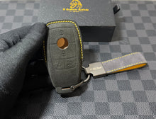 Load image into Gallery viewer, Mercedes AMG C63S W205 Model Custom Alcantara Key Cover and Keychain Set Exclusive Edition One Edition
