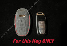 Load image into Gallery viewer, Premium Alcantara Leather RS logo Key Fob Cover Case For Audi RS3 RS6 RS7 RSQ8 RS Etron GT models Exclusive Made
