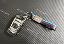 Load image into Gallery viewer, Genuine Carbon Fiber Keyring Key Fob Cover For BMW M2 M3 M3 CS M4 M4 CS  M2 M3 M4 Competition Custom Made Exclusive Gift
