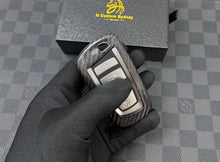 Load image into Gallery viewer, M2CS Genuine Carbon Fiber Keyring Key Fob Cover Pack For BMW M2CS F87 Model Custom Made Exclusive Gift

