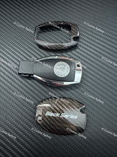 Load image into Gallery viewer, Black Series Premium Genuine Carbon Fiber Key Fob Cover Pack For Mercedes AMG Models Exclusive Made
