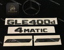 Load image into Gallery viewer, GLE400d Gloss Black Full Badges Package For Mercedes GLE400d V167 Model Exclusive Pack
