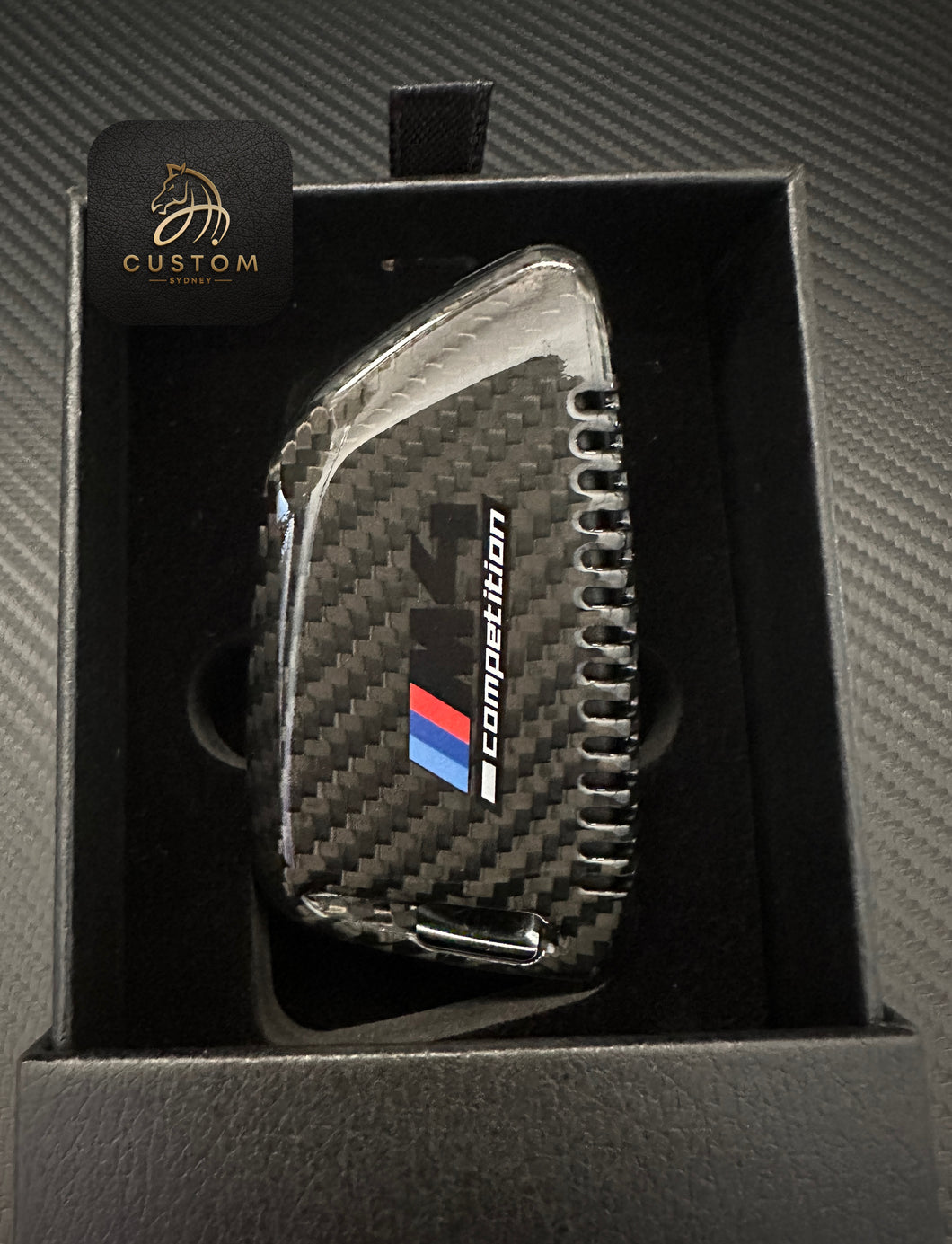 Genuine Carbon Fiber Keyring Key Fob Cover For BMW M3 M4 M5 M8 Competition Custom Made Exclusive Edition