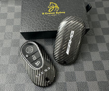 Load image into Gallery viewer, Premium Carbon Fiber Key Fob Cover For Mercedes AMG New CLE53 Model Exclusive Edition
