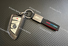 Load image into Gallery viewer, M3 M4 M5 M8 Competition Alcantara keyring Keychain For BMW M3 M4 M5 M8 Competition Custom Made Exclusive Gift
