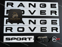 Load image into Gallery viewer, OEM Gloss Black Range Rover Badges Package For Range Rover Sport Exclusive Pack
