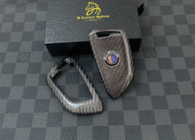 Load image into Gallery viewer, Luxury Genuine Carbon Fiber Keyring Key Fob Cover Kit For BMW Alpina B3 B4 B8 XB7 Custom Made Exclusive Edition
