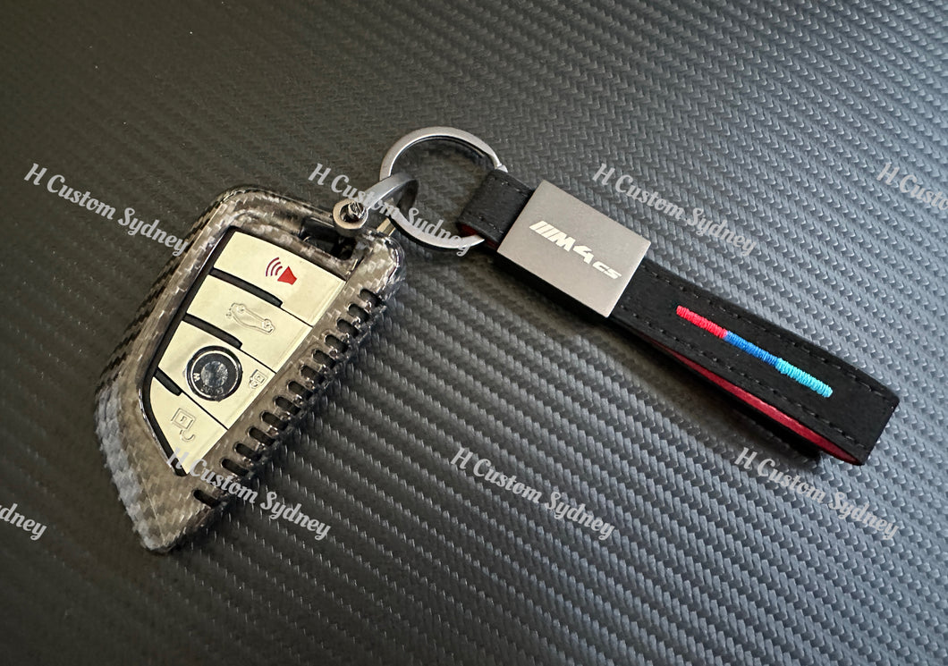M4 CS Premium Carbon Fiber Key Fob Cover For BMW M4 CS Custom Made Exclusive Gift