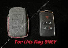 Load image into Gallery viewer, Premium Alcantara Leather Key Fob Cover Case For Land Rover Range Rover SVR Exclusive Gift
