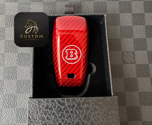 Load image into Gallery viewer, Brabus Style Premium Fiber Key Fob Cover Case For Mercedes AMG Model A45s CLA45s C63s E63S GLB35 GLC63S GLE63s C43 E53 G63 Exclusive Made
