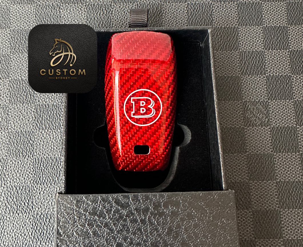 Brabus Style Premium Fiber Key Fob Cover Case For Mercedes AMG Model A45s CLA45s C63s E63S GLB35 GLC63S GLE63s C43 E53 G63 Exclusive Made