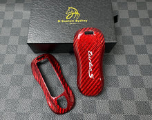 Load image into Gallery viewer, Luxury Red Carbon Fiber Key Shell Fit For Porsche Car Key Fob Exclusive Edition
