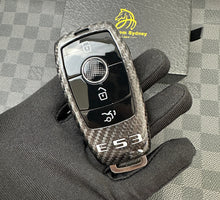 Load image into Gallery viewer, Premium Genuine Carbon Fiber Key Fob Cover Case For Mercedes E53 AMG Model Exclusive Made
