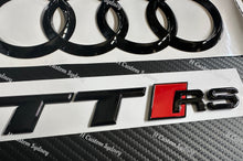 Load image into Gallery viewer, Gloss Black TTRS Badges Package For Audi TTRS FV model MK3
