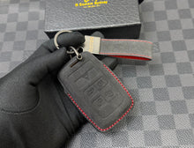 Load image into Gallery viewer, Luxury Alcantara and Nappa Leather Key Fob Cover Case Keychain Pack Fit For Land Rover Range Rover Custom Made Exclusive Gift
