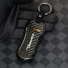 Load image into Gallery viewer, Carbon Edition Premium Carbon Fiber Key Fob Cover Case Pack For Porsche Cayenne Panamera 911 Taycan Custom Made Exclusive Gift
