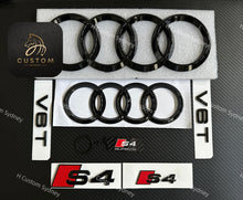 Load image into Gallery viewer, S4 Gloss Black Badges Package For Audi S4 B8 B9 B9.5 2013-2025 Models
