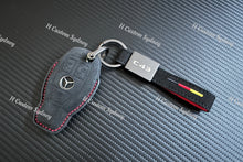 Load image into Gallery viewer, C43 Alcantara Keyring Keychain Key Cover For Mercedes W205 W206 C43 AMG Custom Made Exclusive Gift
