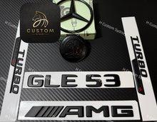 Load image into Gallery viewer, GLE53 Matte Black Badges Emblems Package For Mercedes GLE53 V167 C167 2024+ Exclusive Night Edition Pack
