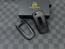 Load image into Gallery viewer, Premium Carbon Fiber Key Fob Cover Keychain Pack For Ford Ranger Raptor
