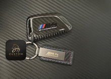 Load image into Gallery viewer, Genuine Carbon Fiber Keyring Key Fob Cover For BMW M3 M4 M5 M8 Competition Custom Made Exclusive Edition
