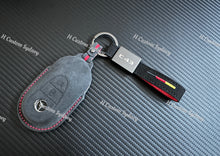 Load image into Gallery viewer, C43 Alcantara Keyring Keychain Key Cover For Mercedes W205 W206 C43 AMG Custom Made Exclusive Gift
