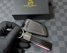 Load image into Gallery viewer, Premium Genuine Carbon Fiber Keyring Key Fob Cover For BMW New M2 G87 2023-2026 Exclusive Pink Edition
