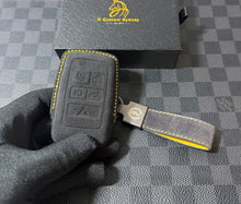 Load image into Gallery viewer, Luxury Alcantara and Nappa Leather Key Fob Cover Case Keychain Pack Fit For Land Rover Range Rover SVR Model Custom Made Exclusive Gift
