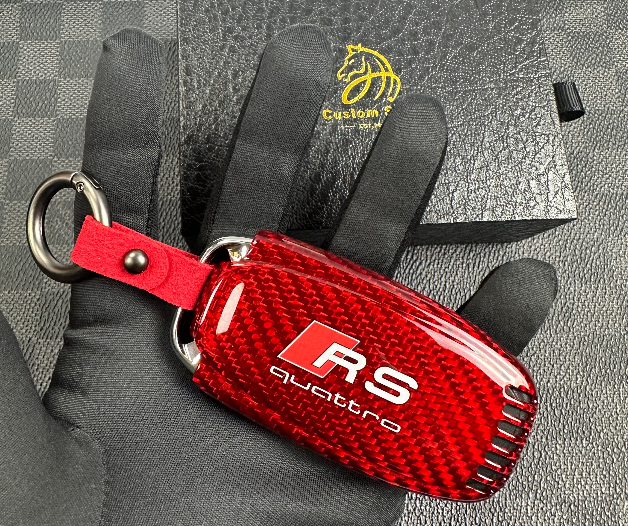 RS Quattro Premium Key Fob Cover Keyring Package For Audi RS4 RS5 RS6 RS7 R8 store TTRS RSQ8