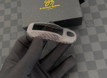 Load image into Gallery viewer, Luxury Real Carbon Fiber Key Shell Case Keychain Pack for Porsche Cayman S Exclusive Edition
