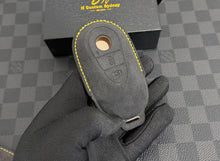 Load image into Gallery viewer, Premium Alcantara Edition One Key Cover Keychain Set for Mercedes W214 W223 W206 X254 C236 CLE EQE EQS GLC E-Class S-Class AMG Luxury Gift Exclusive Made
