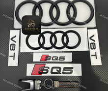 Load image into Gallery viewer, SQ5 Matte Black Badges Set For Audi SQ5 8R FY 2013-2024 Exclusive Pack
