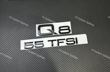 Load image into Gallery viewer, Q8 Gloss Black Full Black Badges Package For Audi Q8 50TDI 55TFSI Exclusive Night Edition
