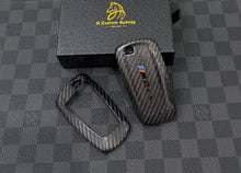Load image into Gallery viewer, M2CS Genuine Carbon Fiber Keyring Key Fob Cover Pack For BMW M2CS F87 Model Custom Made Exclusive Gift
