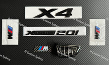 Load image into Gallery viewer, Gloss Black X3 4 Xdrive 20i 20d 30i Full Badges Emblem Package For BMW X4 G02 G02LCI 2019-2024 Exclusive Pack
