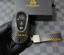 Load image into Gallery viewer, Premium Carbon Fiber Key Fob Cover For Mercedes AMG New CLE53 Model Exclusive Edition
