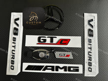 Load image into Gallery viewer, Gloss Black Full Badges Package For Mercedes amg GTC C190 Exclusive Pack
