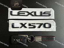 Load image into Gallery viewer, Gloss Black LX570 Badges Pack For Lexus LX570 Exclusive Pack
