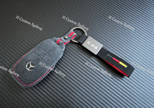 Load image into Gallery viewer, C43 Alcantara Keyring Keychain Key Cover For Mercedes W205 W206 C43 AMG Custom Made Exclusive Gift
