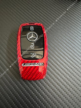 Load image into Gallery viewer, Premium Fiber Key Fob Cover For Mercedes C63s E63s GLC63s GLE63s GT63S GLS63 AMG Model
