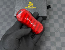 Load image into Gallery viewer, Luxury Red Carbon Fiber Key Fob Cover Case Fit For Porsche GT3RS Car Key Fob Exclusive Edition

